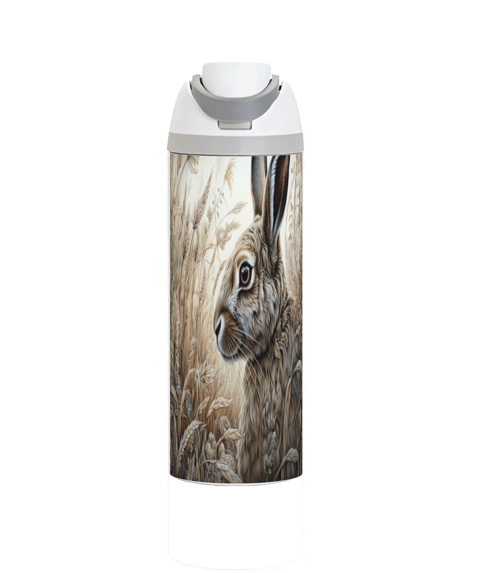 Hare Watercolour One Touch - 720ml Thermal Drinks Bottle